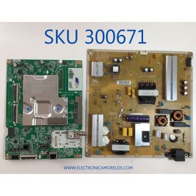 KIT DE TARJETAS PARA TV LG / MAIN EBT66748103 / EAX69462206(1.0) / FUENTE EAY65895642 / EAX69502302(1.0) / PANEL NC700TQG-VSKP1 / DISPLAY JE695R3HD87 / MODELO 70NANO75UPA